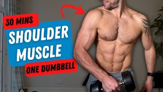 One Dumbbell ONLY  Intense Shoulder Workout to BUILD MUSCLE  30 Minutes [upl. by Emmerie]