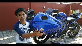 Kondom Tank Yamaha R25 Model R6 VS Tank Standar Yamaha R25 [upl. by Llenad519]