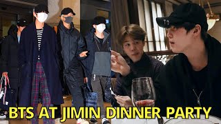 BTS Celebrate Jimin Hot 100 Hit at Dinner at Magnate Cafe with Jin amp Jhope Like Crazy Billboard live [upl. by Oilut50]