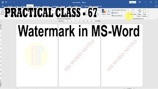 How to insert Watermark in ms word   How to insert picture amp Text Watermark in ms word [upl. by Ester182]