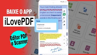 iLovePDF  Como Baixar e Usar o App iLovePDF no Celular [upl. by Aihtela]