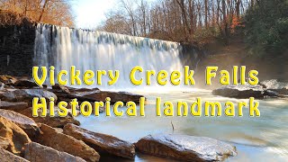 Beautiful Vickery Creek Falls in Roswell GA with Incredibly Enchanting music for the soul [upl. by Cirdet]