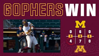 Highlights Minnesota Baseball Blanks Michigan in Game 1 of Series [upl. by Oranneg406]