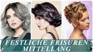 Unsere top 20 festliche frisuren mittellange haare [upl. by Akihsal]