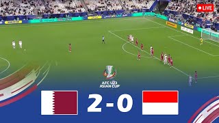 QATAR vs INDONESIA  2024 Asian Cup U23  Full Match [upl. by Joashus]