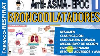 BRONCODILATADORES Corticoides INHALADOS Resumen Clasificación FARMACOLOGIA RESPIRATORIA 1 [upl. by Niraa406]