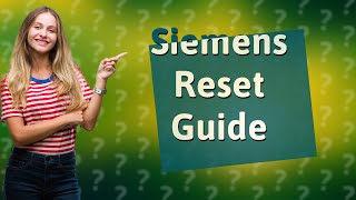 How to reset dishwasher Siemens [upl. by Satterfield]