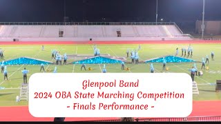 Glenpool Band VAST 2024 OBA State Marching Competition Finals Performance [upl. by Ahseikan525]