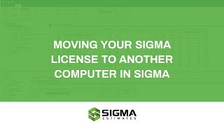 How to move your Sigma license to another computer [upl. by Audun]