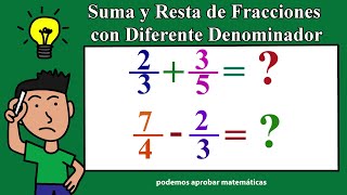 SUMA y RESTA de FRACCIONES [upl. by Cleland]