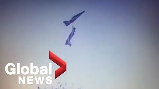 Deadly crash at airshow in India caught on camera [upl. by Anceline886]