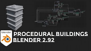 Blender NodeBased Buildings Geometry Nodes Blender 292 [upl. by Milson]