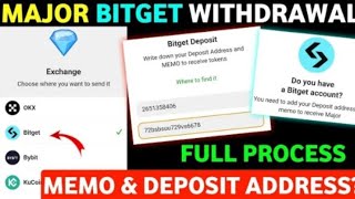 How to withdraw Major tokens in bitget  Major Bitget Withdrawal Process Bitget UID Deposit Address [upl. by Tem]