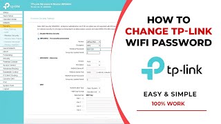 How to Change Wifi Password TP Link Router [upl. by Skoorb]