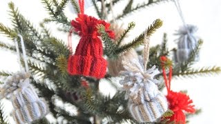 Winterse mutsjes maken voor in je kerstboom DIY [upl. by Mini761]