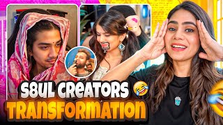 EPIC TRANSFORMATION 😱🤣 Ft S8UL Creators  Funny Reaction Video  Sherlock [upl. by Nelrsa]