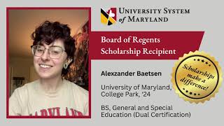 USM Board of Regents Scholarship Recipient Alexzander Baetsen [upl. by Allenotna979]