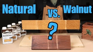 Natural vs Walnut Watco Danish Oil Color Comparison on Oak and Walnut  Easy Woodworking Finish [upl. by Kappel]