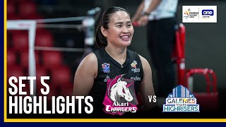 AKARI vs GALERIES TOWER  SET 5 GAME HIGHLIGHTS  2024 PVL REINFORCED CONFERENCE  AUGUST 10 2024 [upl. by Dowzall]