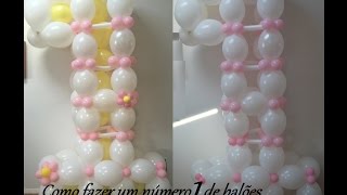 1st Birthday Balloon Decoration Ideas How to make a number one balloon sculpture for kids [upl. by Agata874]