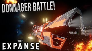 MCRN DONNAGER vs STEALTH SHIPS  EPIC BATTLE  The Expanse Space Engineers [upl. by Yahs494]