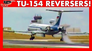 Tupolev 154 Reverses Power Before Touchdown [upl. by Boaten]