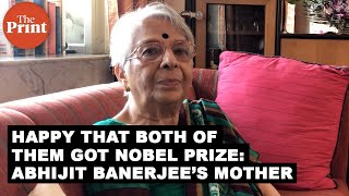 Happy that both of them got Nobel Prize Abhijit Banerjees mother [upl. by Wilda]