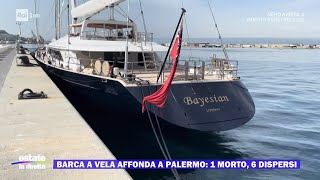 Barca a vela affonda a Palermo 1 morto 6 dispersi  Estate in diretta 19082024 [upl. by Eojyllib]