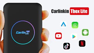 CarlinKit Tbox Lite Unboxing Review Wireless CarPlayAndroid Auto Adapter  Streaming [upl. by Cocke]