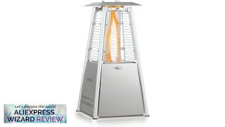 Gas Patio Heater 9500 BTU Pyramid Propane with Glass Tube Review [upl. by Ardeha672]