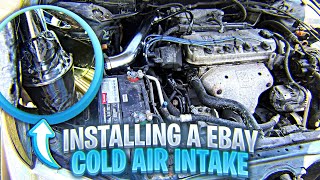 Installing A Ebay Cold Air Intake On A Honda intake honda coldairintake accord [upl. by Kelwin]