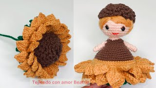 ¡GIRASOL MÁGICO  Regalo perfecto y único 👌🏻 para MAMÁ  patrón gratuito de girasol 🌻reversible [upl. by Laicram380]