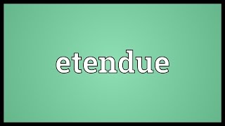 Etendue Meaning [upl. by Nodarse]