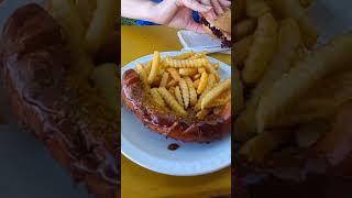 GERMAN🇩🇪 MZUNGU Curry wurst 🌭Sausage with 🍟 Pommefrites and German🍻Beer🍺 Delicious 😋👌 [upl. by Farah465]