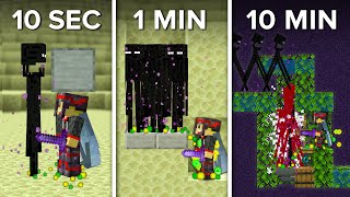 Minecraft Enderman XP Farm In 10 SECONDS 1 Minute amp 10 Minutes [upl. by Orola356]