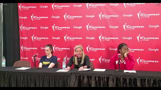 Indiana Fever press conference Caitlin Clark Aliyah Boston Christie Sides after 2024 season ends [upl. by Hsirrehc]