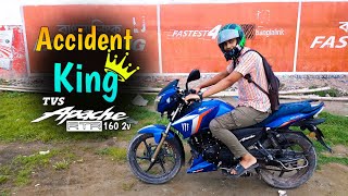 Accident King 👑  Tvs Apache RTR 160 2v  Bangla Review  Sh Shafi 09 [upl. by Mayce]