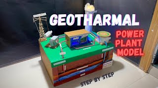 Geothermal power plant model grade 9 science greenenergy ecofriendly NakulSahuArt [upl. by Nani973]