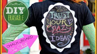 DIY erasable Chalk Board Tee Shirt [upl. by Melantha200]