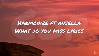 Harmonize ft anjella  what do you miss Lyrics [upl. by Inan]