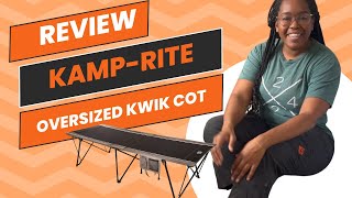 KampRite Oversized Kwik Cot Quick review and demo KampRiteCamping [upl. by Beatty]