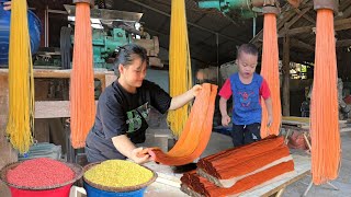 A peaceful day Cu Bon and his mother soaked rice to make colorful vermicelli dishes [upl. by Eniamert]