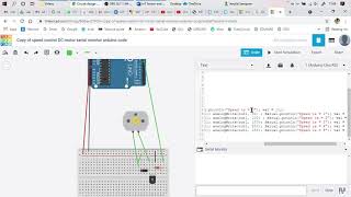 DC Motor Control using Serial Communication  Arduino  TinkerCAD [upl. by Yesnnyl]