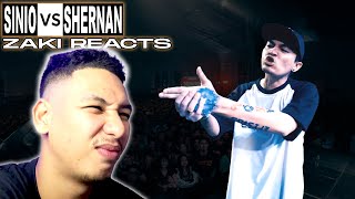 𝐙𝐚𝐤𝐢 𝐑𝐞𝐚𝐜𝐭𝐬  SINIO vs SHERNAN  Battle of the Most Viewed [upl. by Ranchod]