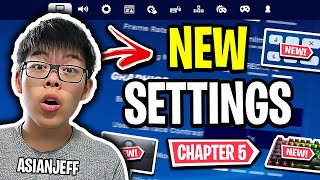 AsianJeffs NEW Settings in Fortnite Chapter 5 BEST STRETCH RES [upl. by Auqinimod961]