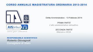 JUSforYou  Corso Annuale Magistrato Ordinario 13 febbraio 2014 [upl. by Jock]