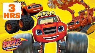 Blaze Monster Machine Transformations MARATHON 🚗💨  3 Hours  Blaze and the Monster Machines [upl. by Elrahc]