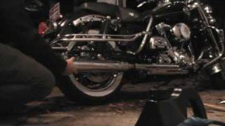 2010 Harley FLHRC  TRYING to Remove SuperTrapp SlipOn Muffler [upl. by Eelrahc]