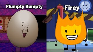 One Night at Flumptys Vs One Night at Firey Enemy Comparison [upl. by Martella426]