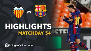 Highlights Valencia CF vs FC Barcelona 23 [upl. by Kcirdor]